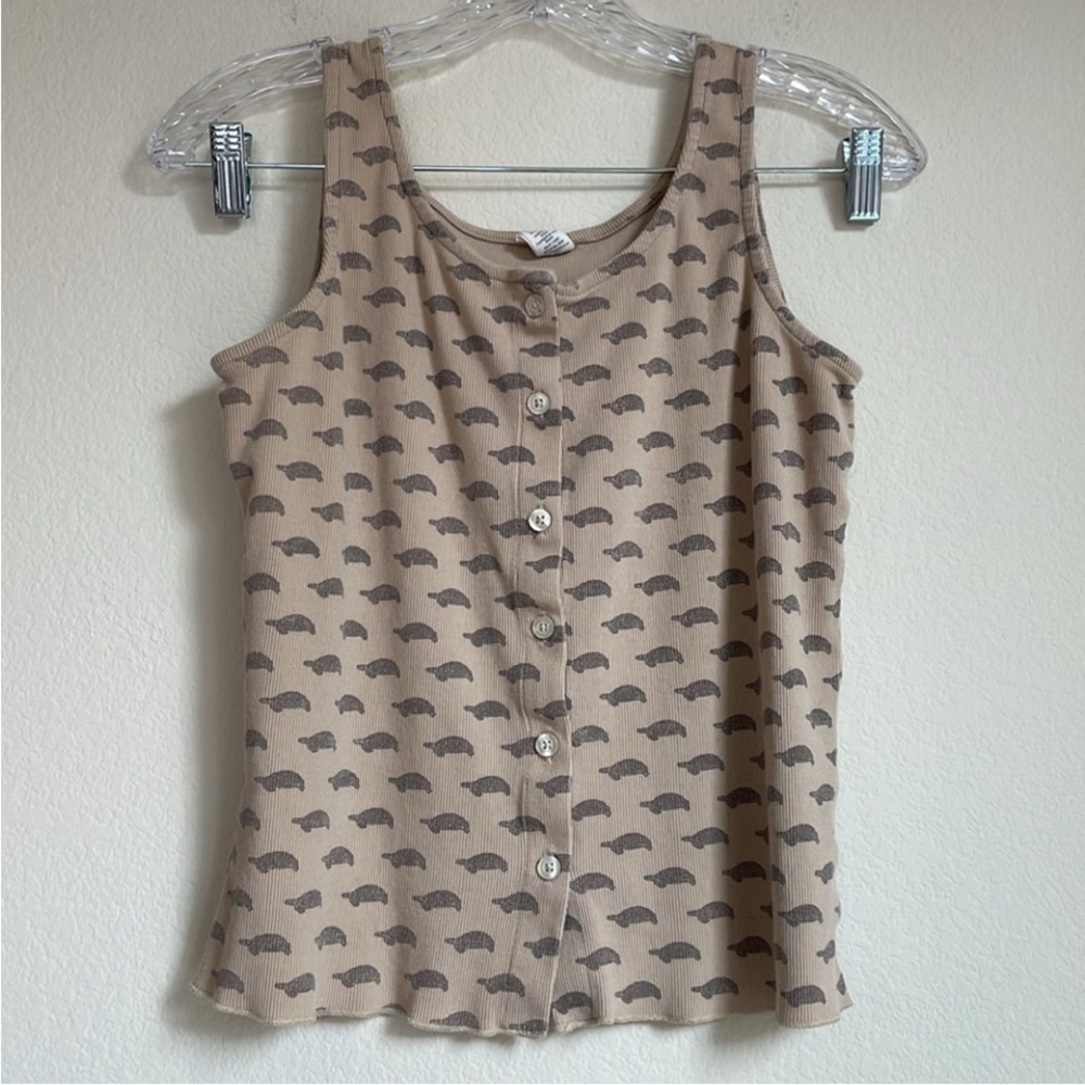 Kate Quinn Turtle Print Pajama Tank Top